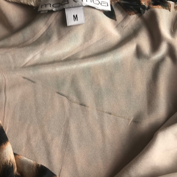 Moa Moa Leopard Print Slouch Neck Sleeveless Blouse Medium - Picture 7 of 10